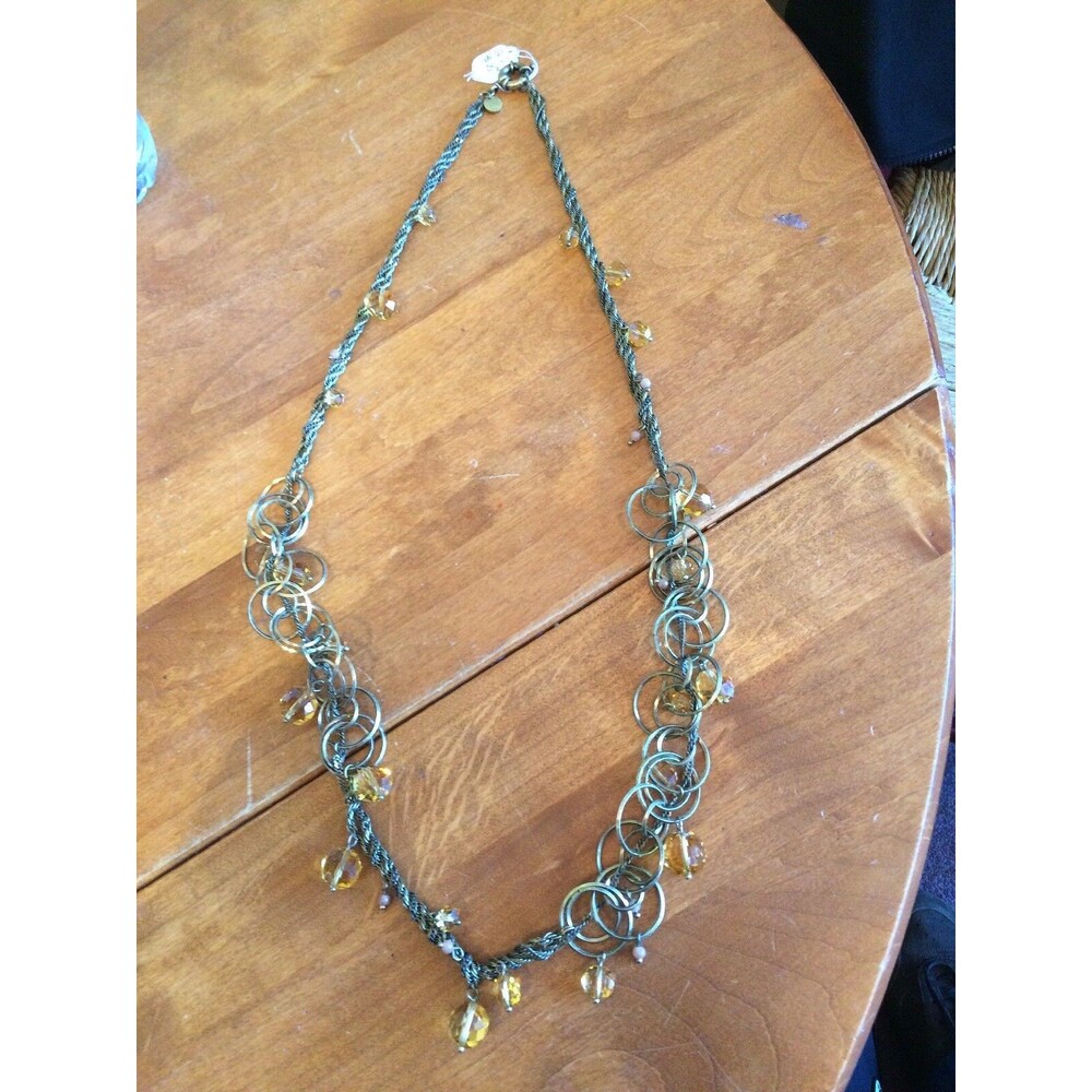 Talbots Topaz Gold Tone 34 In Long